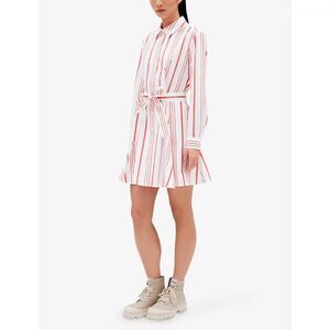 Claudie Pierlot Women's Divers Rizzo Stripe Tie Waist Cotton Dress, S